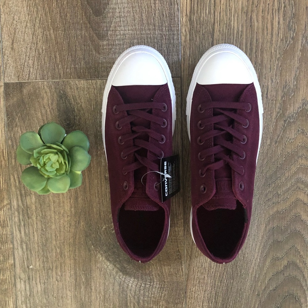 8 - Converse Maroon Suede Sneakers - Picture 5 of 5